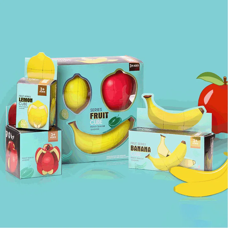 

1Pcs ABS Plastic Fruit Shape Magic Cube Children Intelligent Developing Toys Baby Early Educational Toys Nice Gift