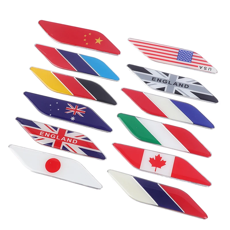 

3D Aluminum Flags Car Sticker Badge Emblem Motorcycle Decal Bumper Decoration