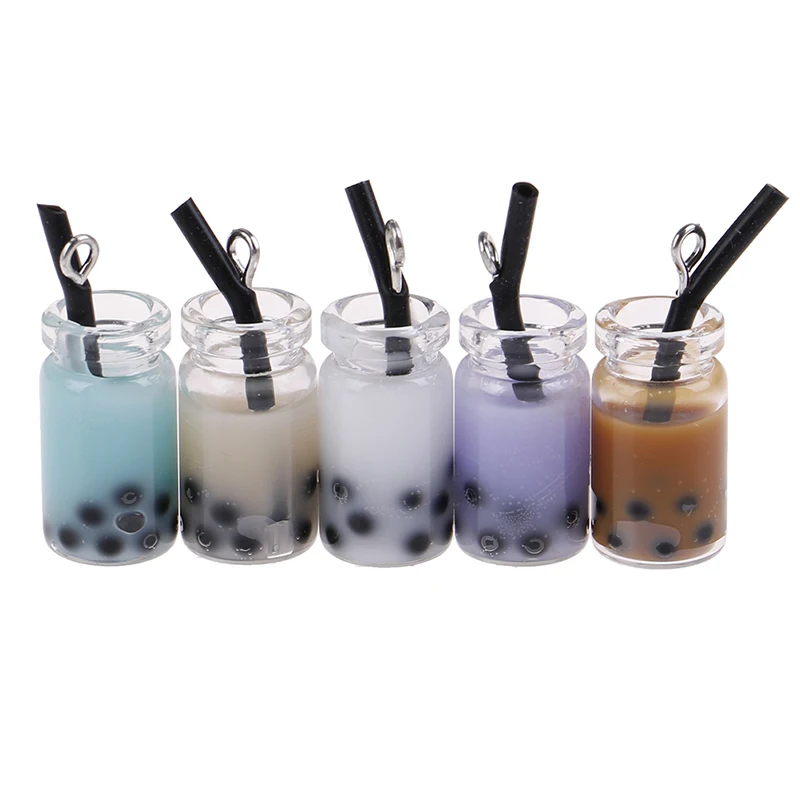 

5pcs Doll house Miniature Resin Milk Tea Cup Play DIY Accessories Toys