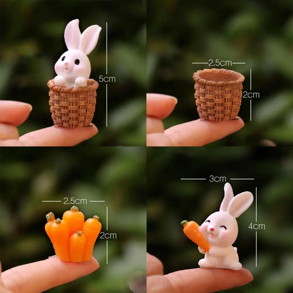 

10Pcs/Set Rabbit Doll Novelty Multi-Functional Environmental Friendly Bunny Animal Figurine for Office