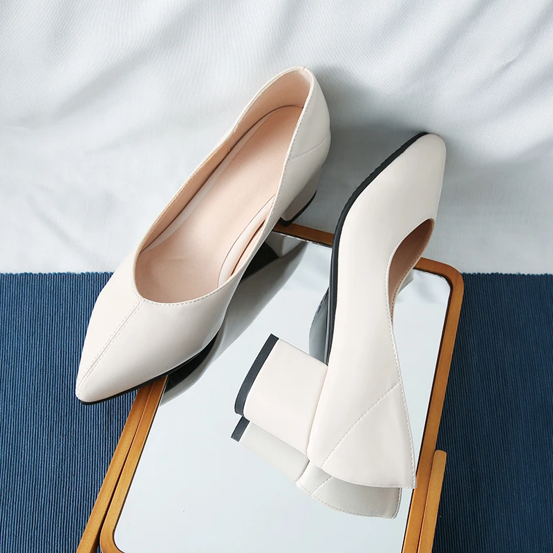 2020 sexy Women Pumps High Heels Shoes Female Fashion Patent leather Thick Heel Ladies Shoe Pointed Toe Wedding | Обувь