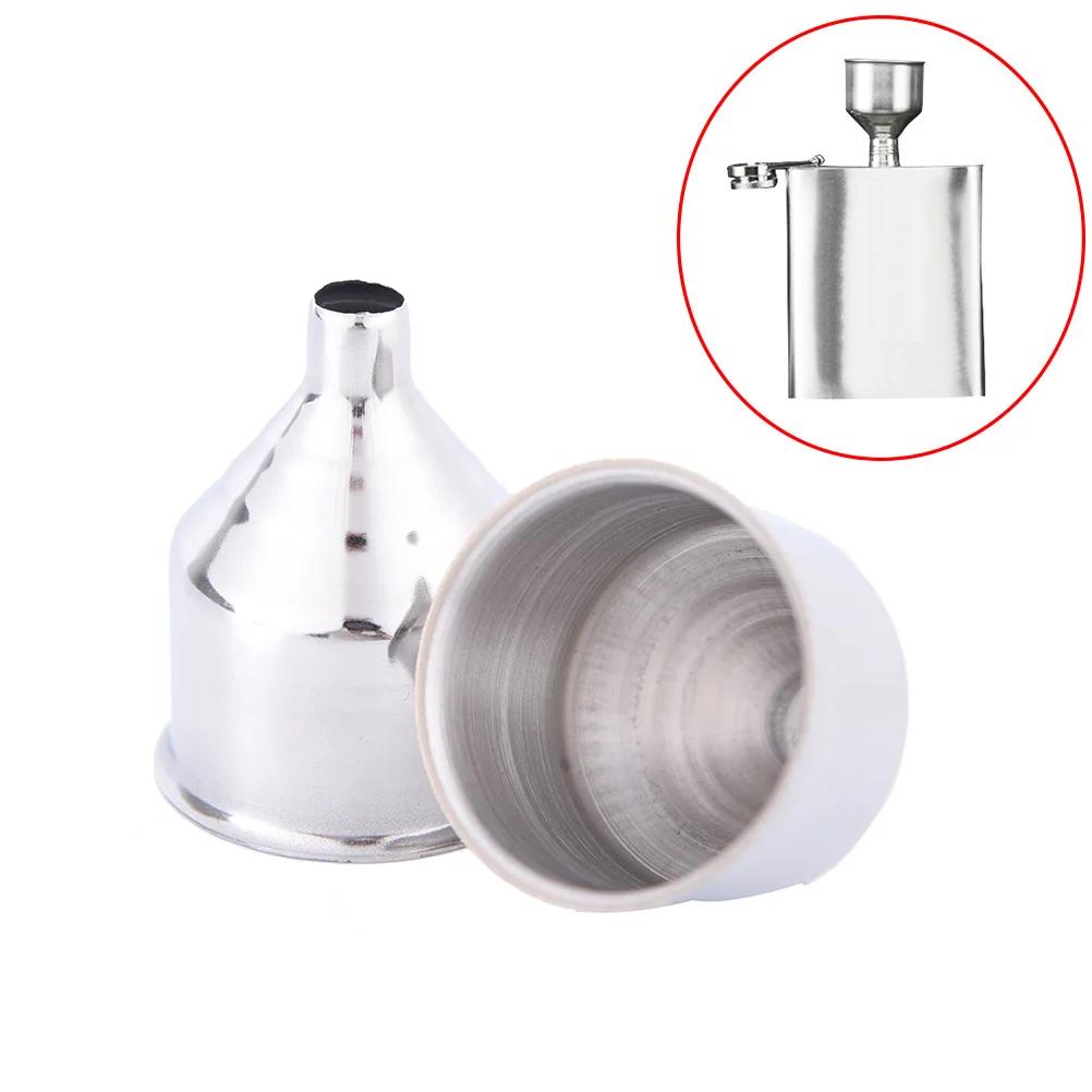

Mini Stainless Steel Small Mouth Funnels Wine Liquid Flask Funnel For Filling Hip Flask Narrow-Mouth Bottles
