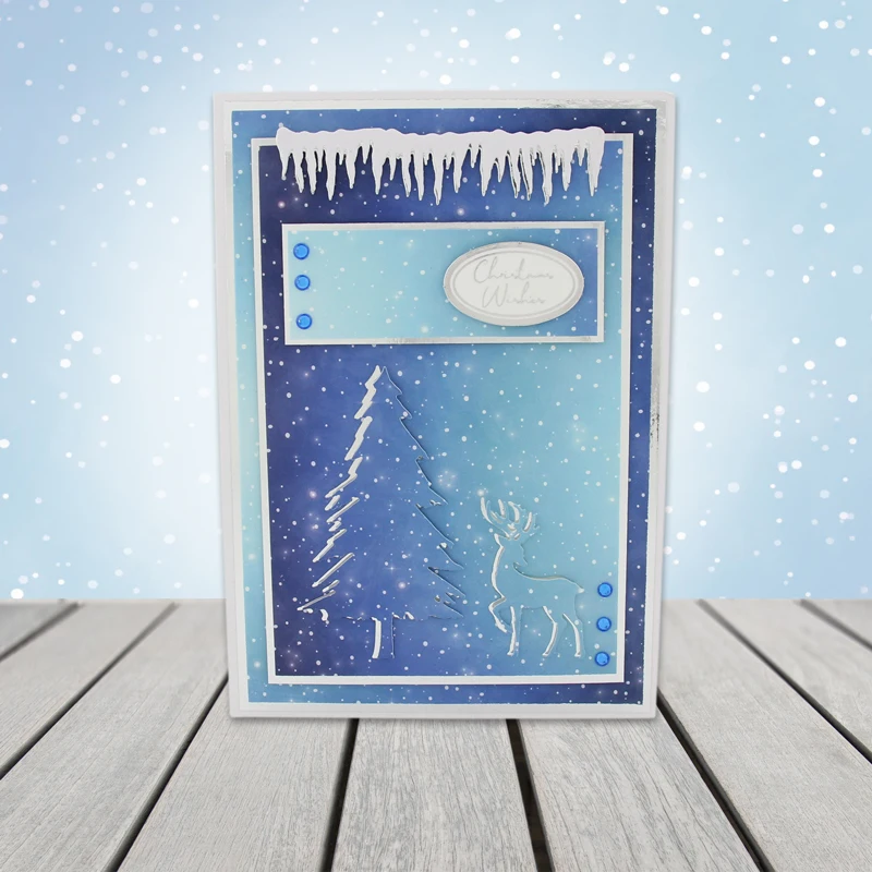 Металлические Вырубные штампы с изображением елки снега Рождественское