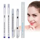 2 набора одноразовых маркеров для татуировки кожи, 4 типа, водостойкий хирургический инструмент для пирсинга + измерительная линейка, аксессуар для позиционирования макияжа