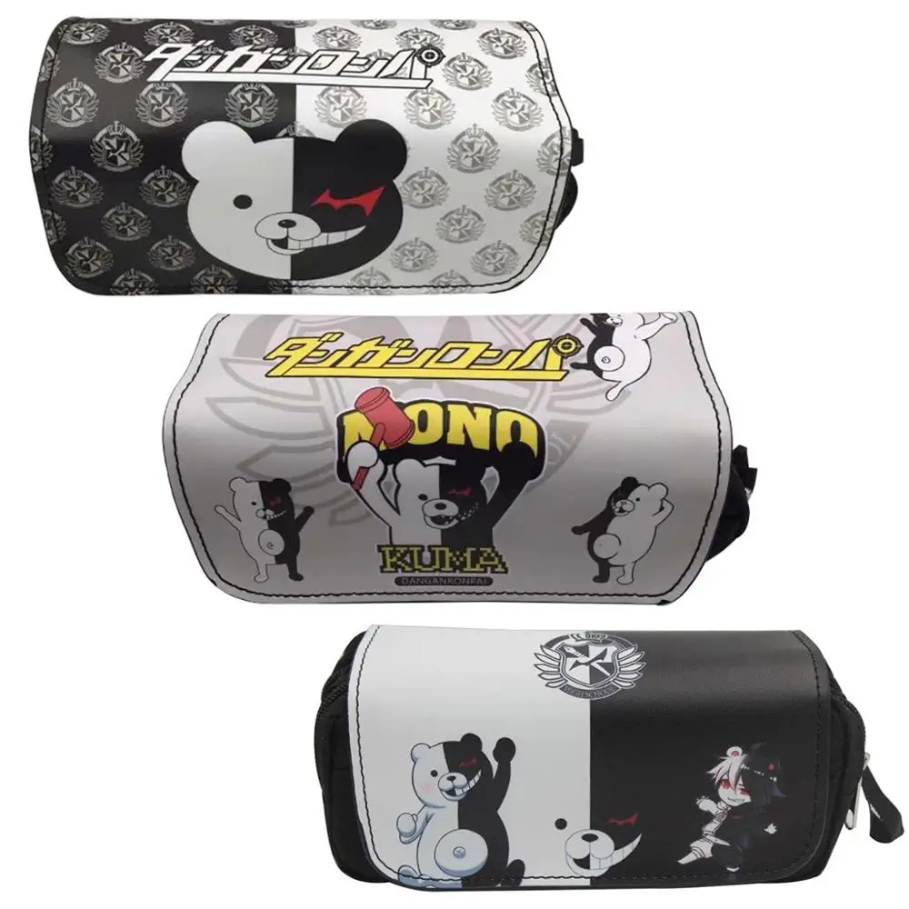 Чехол карандаш с изображением аниме Danganronpa monokuma канцелярская сумка косметички