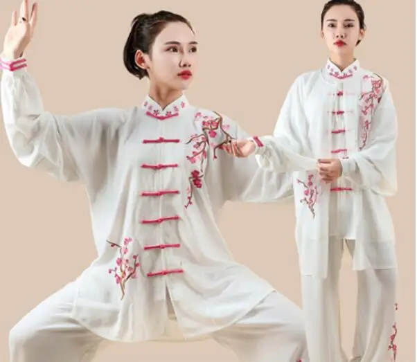 

Hot Unisex High quality Tai Chi taiji kung fu uniforms Chinese Style Embroidery clothing Shaolin wushu Morning Exercise Costumes