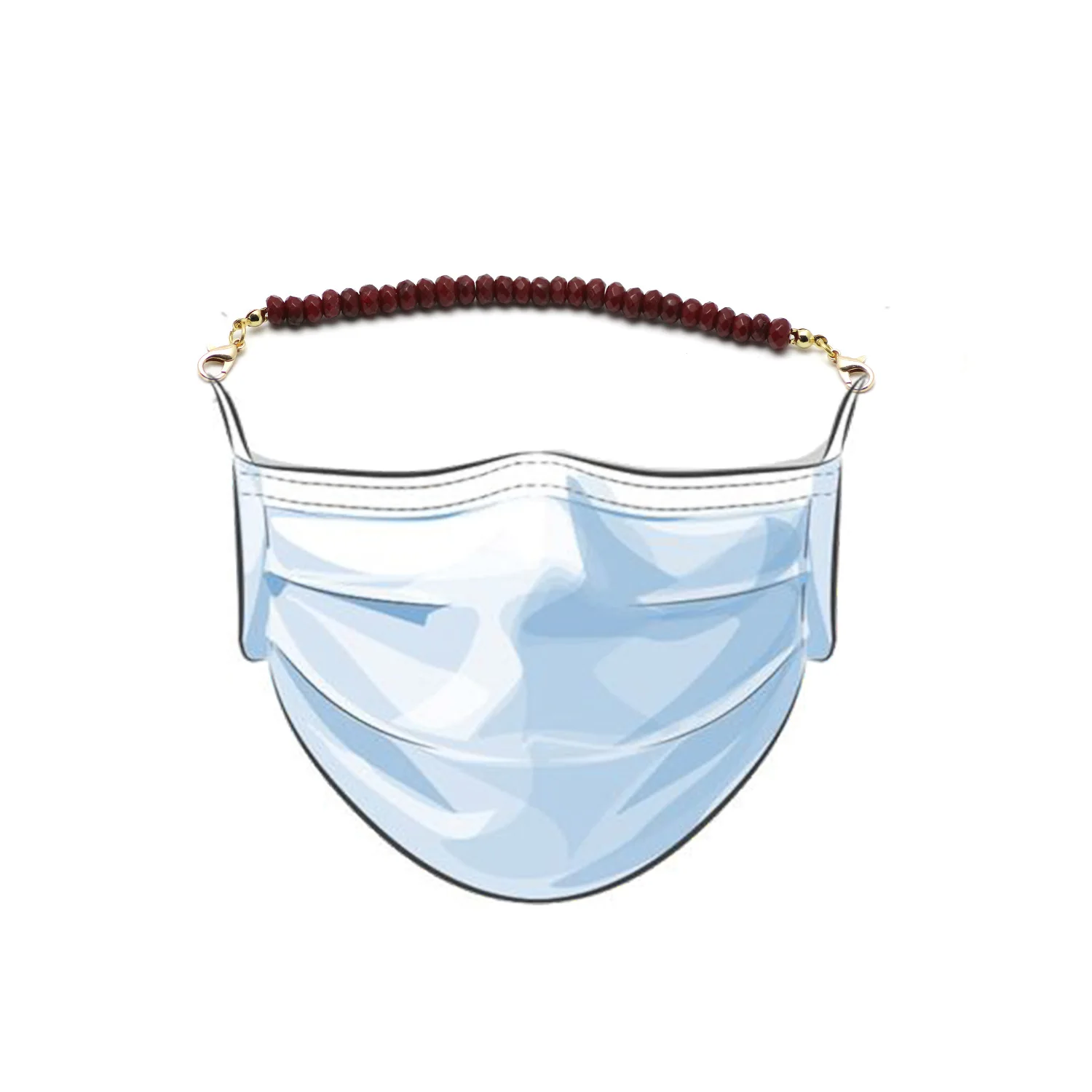 

Retro Fashion Gradient Crystal Mask Chain Eyeglasses Chain Holder Jewelry
