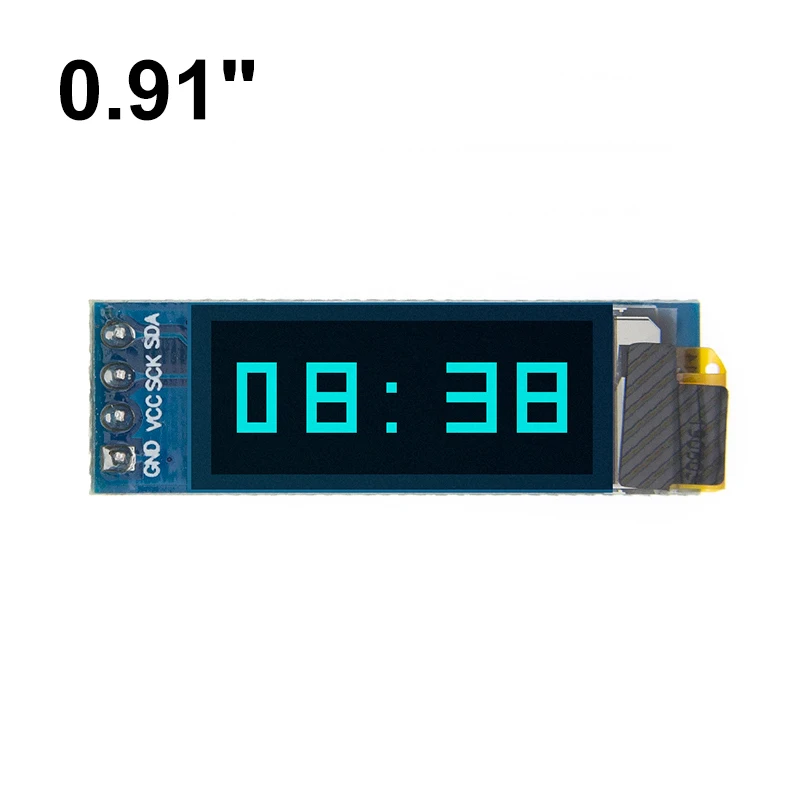 10 шт. 0,91 дюймов O светодиодный модуль 0,9"-белый топ с o-образным светодиодный 128X32 • Максимальное количество светодиодный ЖК-дисплей светодиодный Дисплей модуль 0,91" IIC общаться белый/синий - Цвет: blue