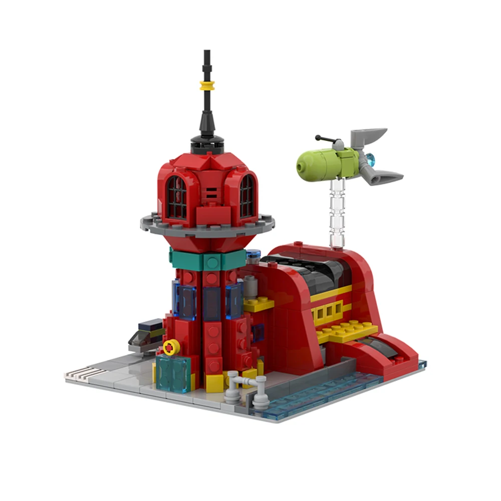 

Planet Express Headquarter Building Block Model Puzzle Education Splicing Collection Ornaments Brick Futurama Children Toy Gift