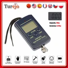 Цифровые Мини-весы 40 кг X 10 г для рыбалки, багажа, путешествий, весы, портативные электронные ручные весы