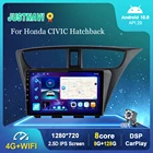 Автомагнитола на Android 10,0 для Honda CIVIC Hatchback RHD 2012-2017, мультимедийный видеоплеер с GPS-навигацией, Авторадио 2din