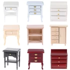 1 шт., деревянный миниатюрный шкаф для кукольного домика 1:12