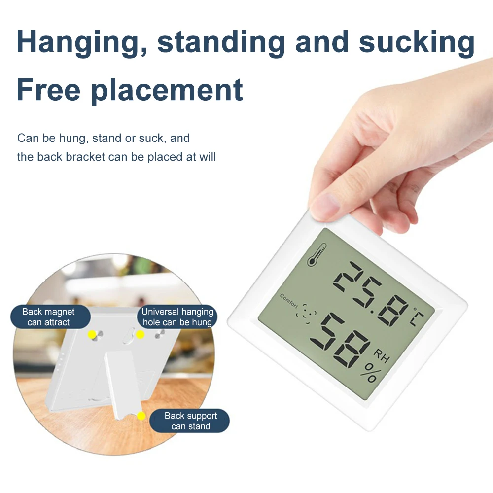 2 in 1 digital thermometer hygrometer mini lcd indoor electronic humidity meter temperature sensor gauge home weather station free global shipping