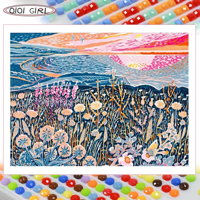 Набор для алмазной живописи QIQI GIRL квадратная круглая вышитая мозаика сделай сам