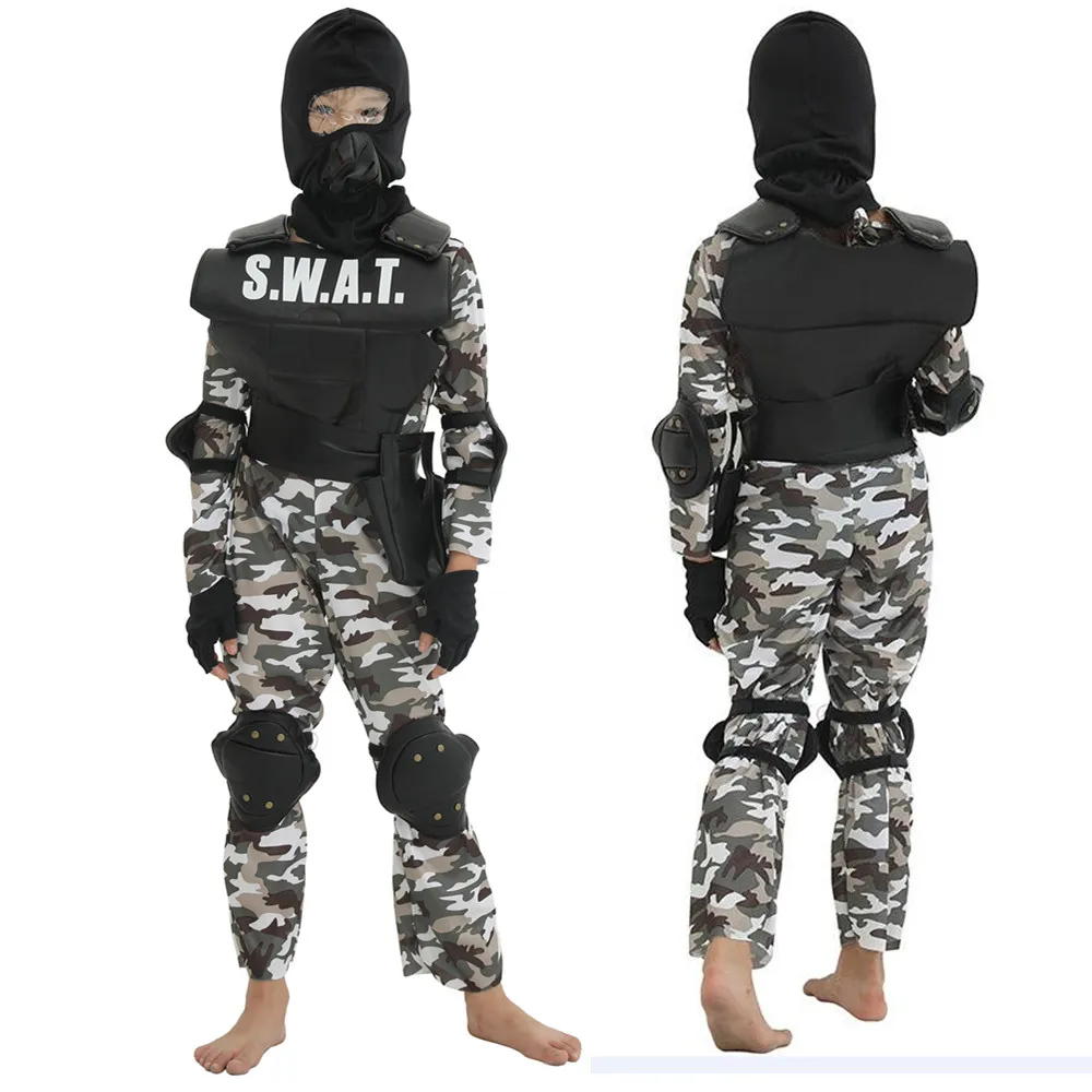 Детский командный костюм SWAT карнавальный вечерние камуфляжный армейский