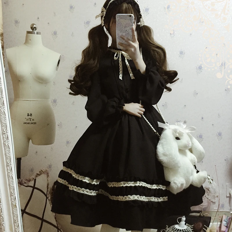 Шифоновое платье с рюшами в европейском стиле | Женская одежда