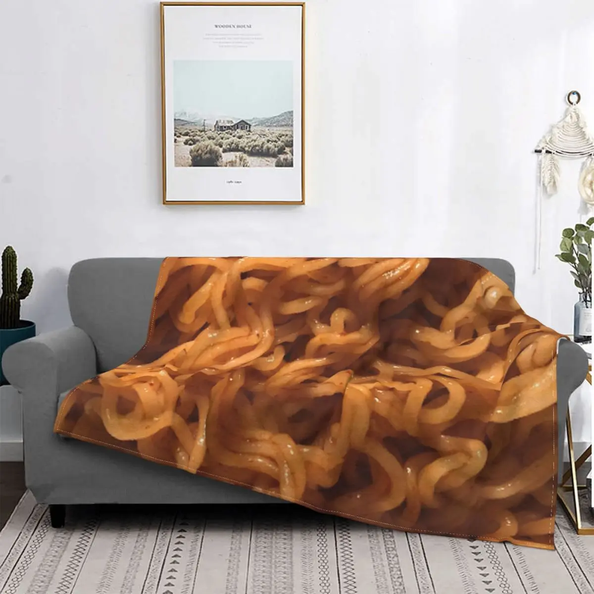 

Bibimmyeon Blanket Ramen Noodles Food Plush Warm Soft Flannel Fleece Throw Blanket For Sofa Bedspread Quilt Couch Gift Outlet