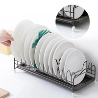 iron kitchen dish drying rack holder with tray tableware storage shelf plate dish rack drainer cabinet kitchen organizer wf