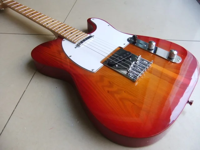 Оптовая продажа 6 строка Электрогитары тел модель лучшего качества в вишня Sunburst