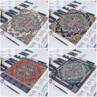 Квадратные столовые приборы в стиле бохо, абстрактные геометрические декоративные прямоугольные столовые коврики для обедов, 42*32 см