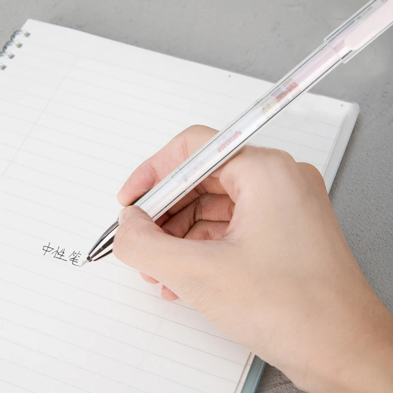 1 шт. милые ручки с медведем новинка стираемая гелевая ручка Kawaii черные для детей