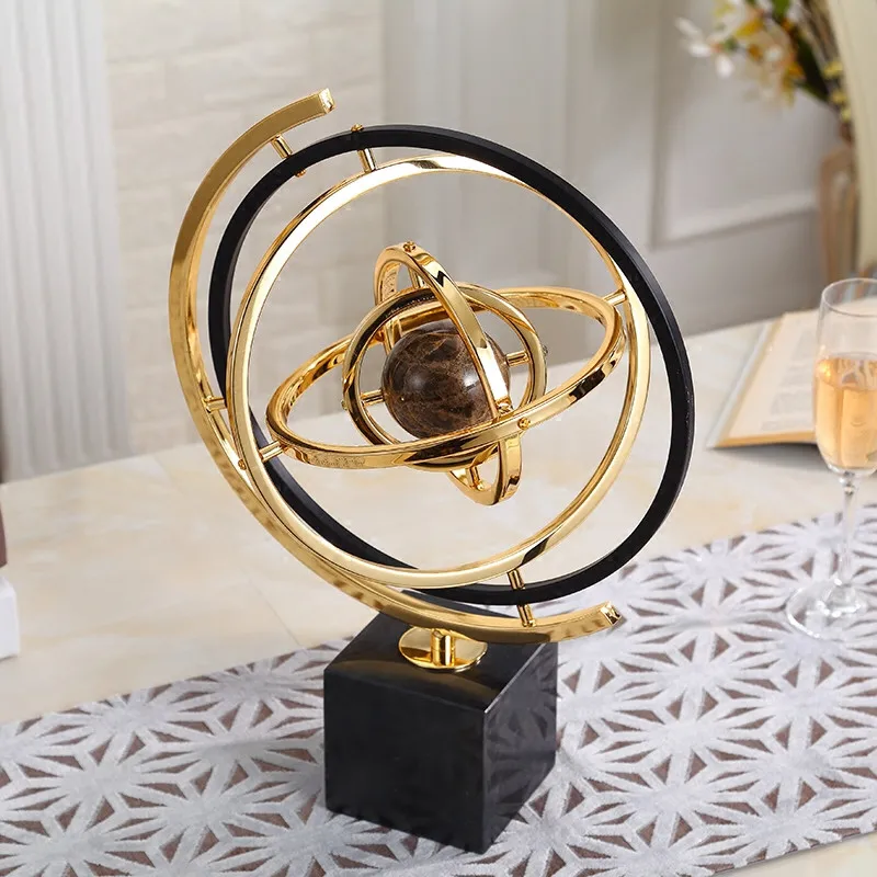 Модель декора для комнаты гостиницы дома гостиной металлический мраморный шар