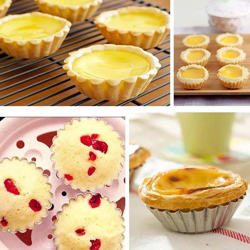 1 шт. многоразовые яичных тартов кексов и чашки выпечка для овал Форма форма