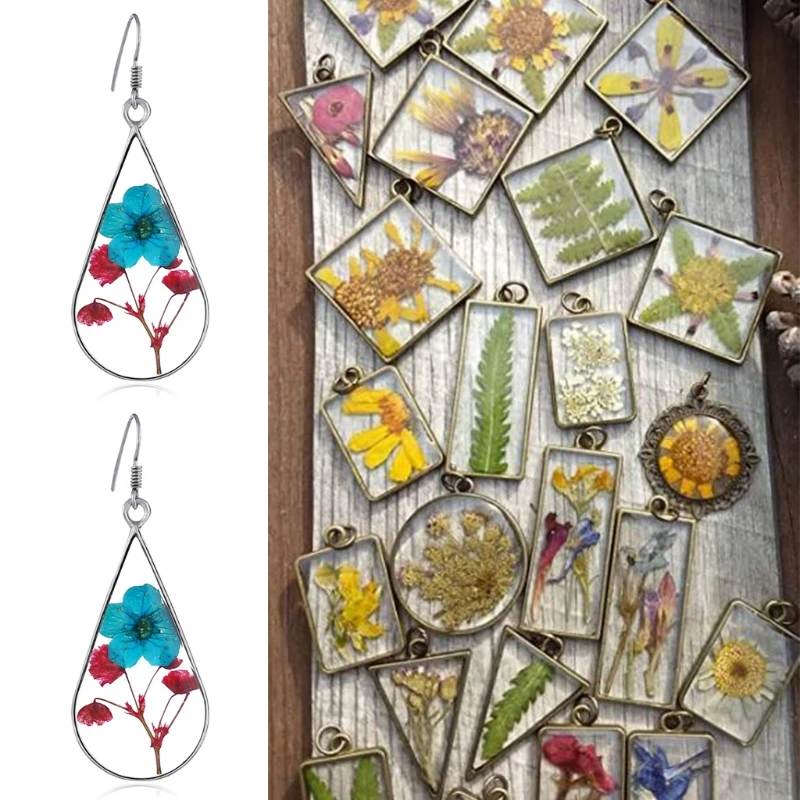 

60 Pcs UV Epoxy Hollow Frames Resin Craft Bezels Pendants for Necklaces Earrings