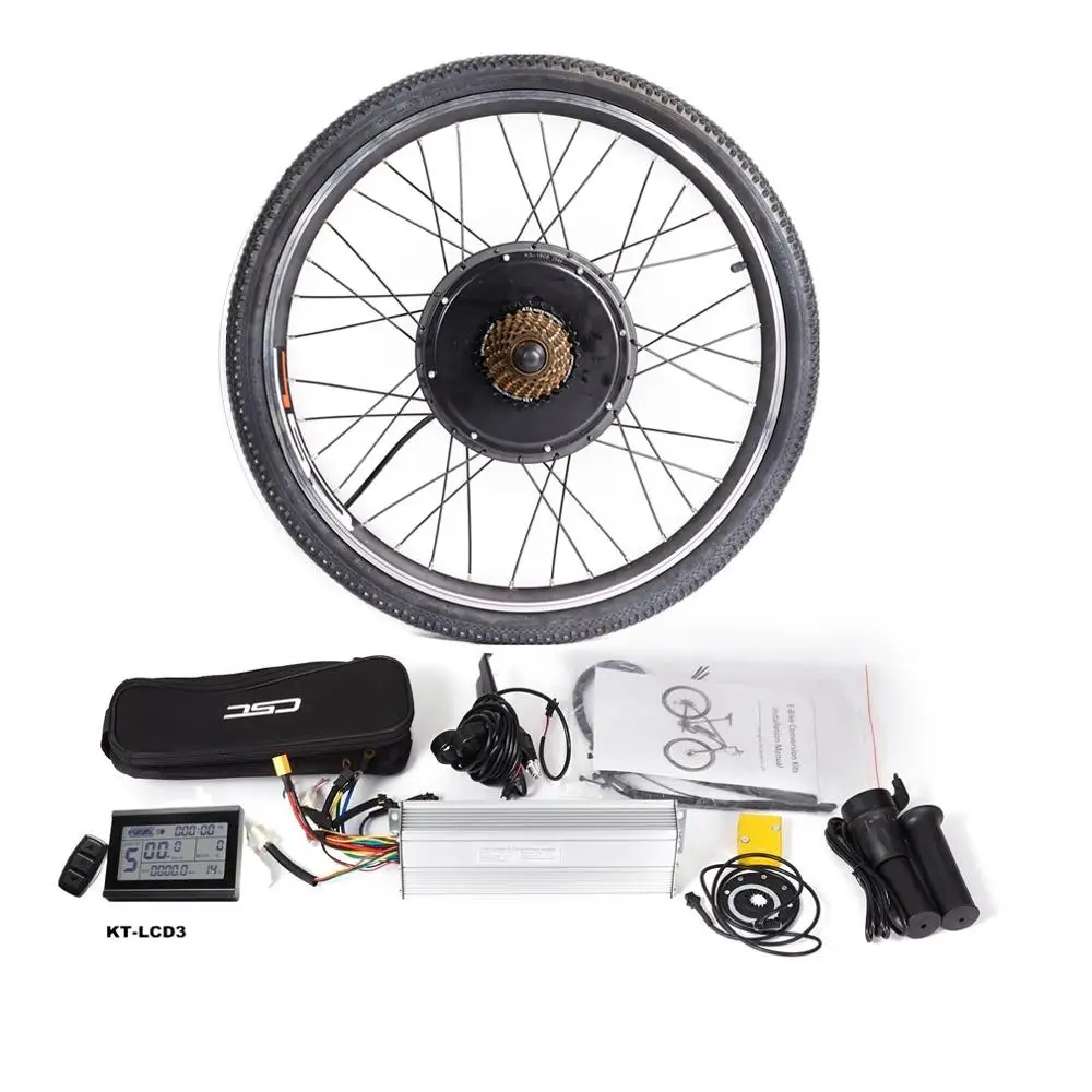 48v 1500w LCD3 Конверсионный комплект для электровелосипеда 48 в 1500 Вт MTB переднее заднее колесо для 2" 24" 2" 28" 27," 29" Горный электровелосипед - Цвет: 48v 1500w LCD3