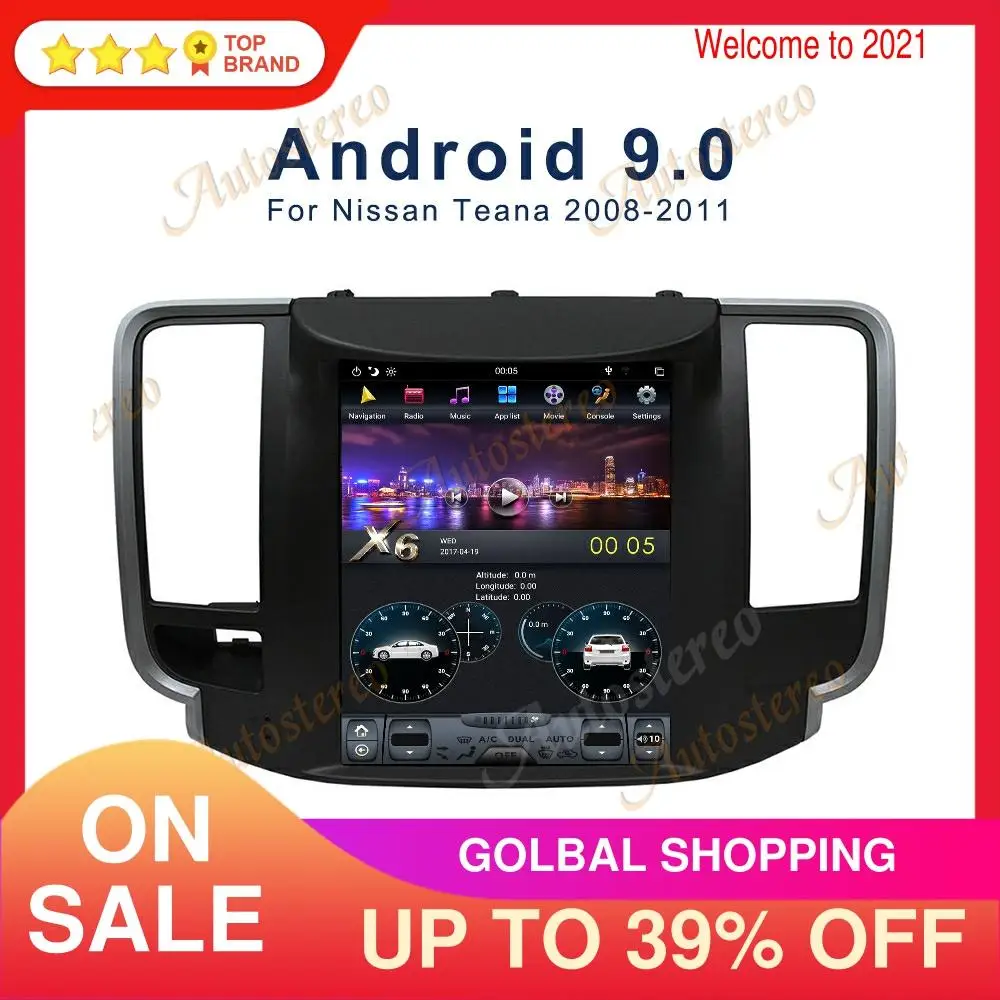 

DSP PX6 Android 9 Tesla Car No DVD Player GPS Navigation For NISSAN Teana 2008-2011 Car Multimedia Player Tape Recorder Headunit
