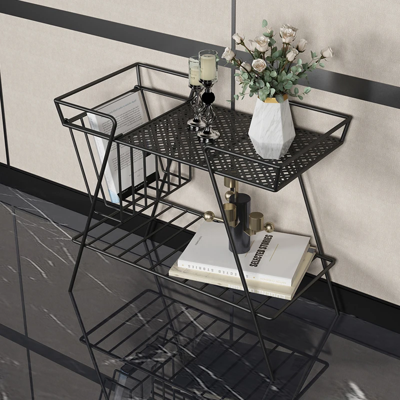 

Multi-functional Nordic wrought iron newspaper rack welding paint simple landing Magazine newspaper storage rack household