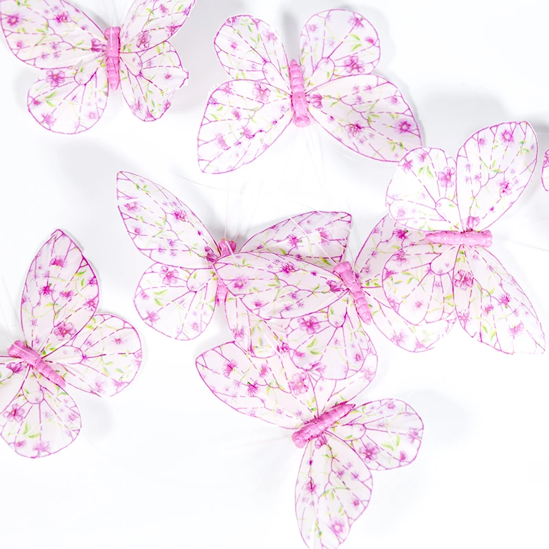 8 шт. искусственные перья Бабочка Искусственное перо украшение для шкафа