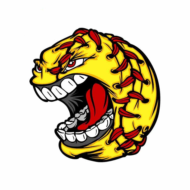 

SZWL for Screaming Softball Cartoon Car Stickers Auto Accessories Decal Vinyl for JDM Bumper Trunk Truck Graphics,13cm*12cm