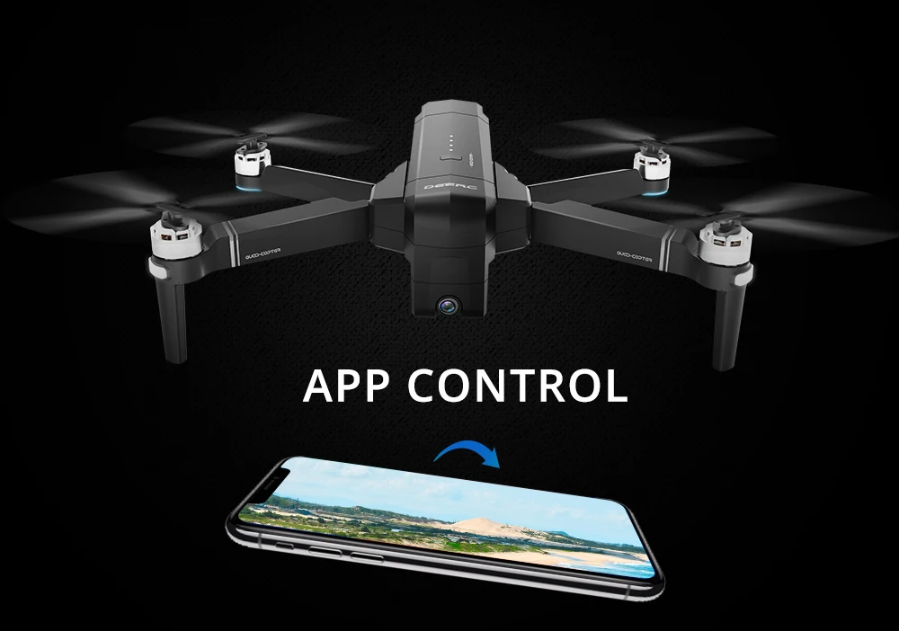 DEERC DE22 Дрон gps бесщеточный 5G 500M wifi FPV 2,7 K gps-навигатор с разрешением Full HD RC Дрон складной 1,2 км 1200 м 25 минут Профессиональный Квадрокоптер