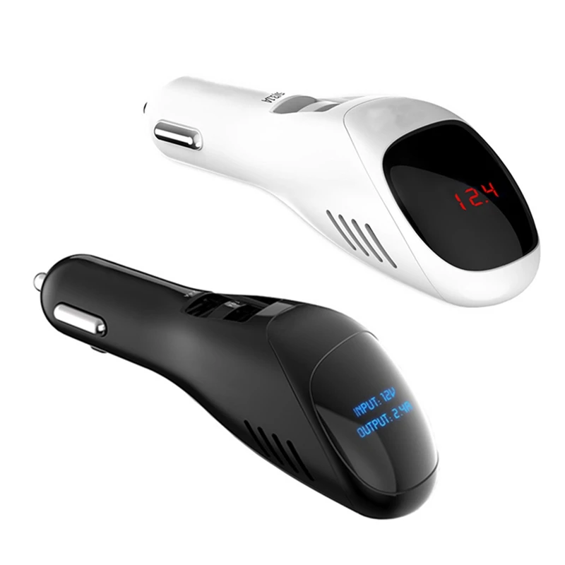 

Car Air Purifier 12V 24V Negative Ions Air Cleaner Ionizer Air Freshener Auto Digital Display Dual USB Car Charger