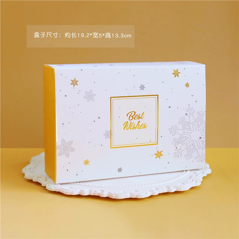 Печать Золотое письмо наилучшие пожелания Снежинка полуосенняя коробка для