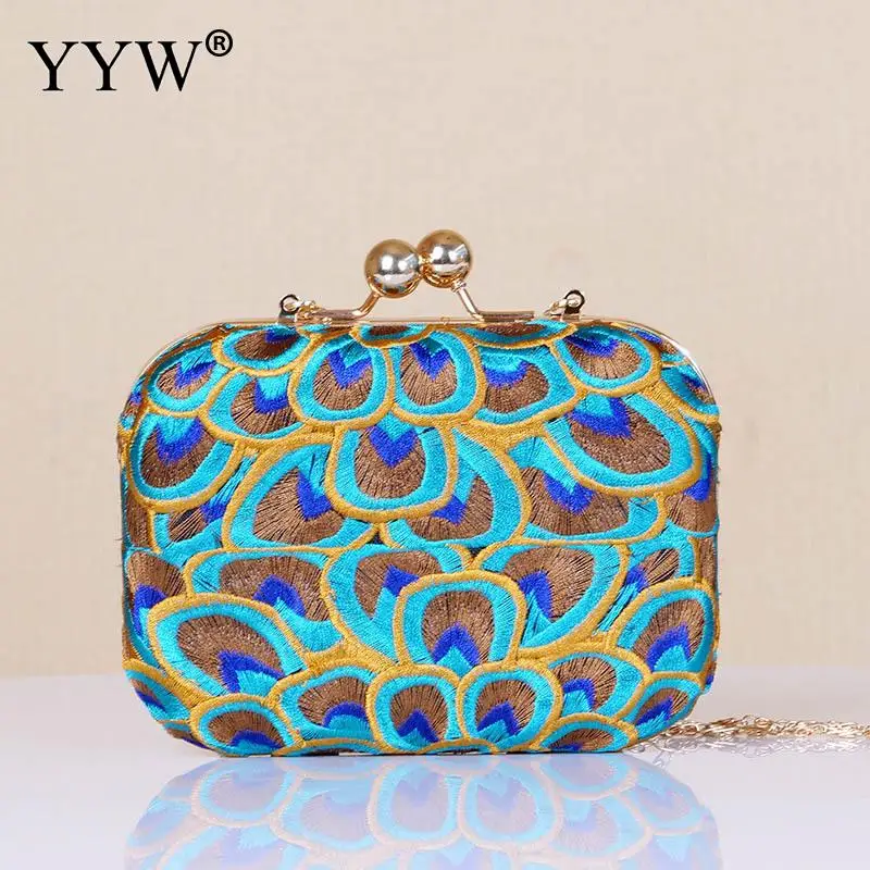 Винтажная вышитый клатч сумка с кошелеком для свадебной вечеринки сумки женщин