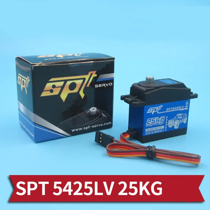 

1 шт. SPT 5425LV 25 кг сервопривод 4,8 в-6 в Стандартные Цифровые сервоприводы металлическая Шестерня водонепроницаемый сервер для 1:8 1:10 RC лодки обно...