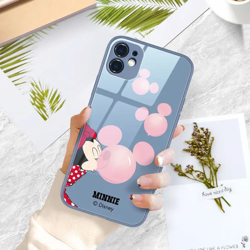 

Чехол Apple для iPhone 13/11/12 pro max X / XS / xr iphone 8, чехол со стеклом из Диснея для айквида, чехол для телефона