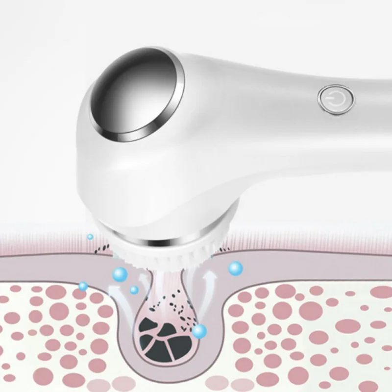 

Facial Cleansing Brush And Massager Rechargeable Spin Brush With 3 Exfoliating Brush Heads For Deep Cleansing Facial Lifting
