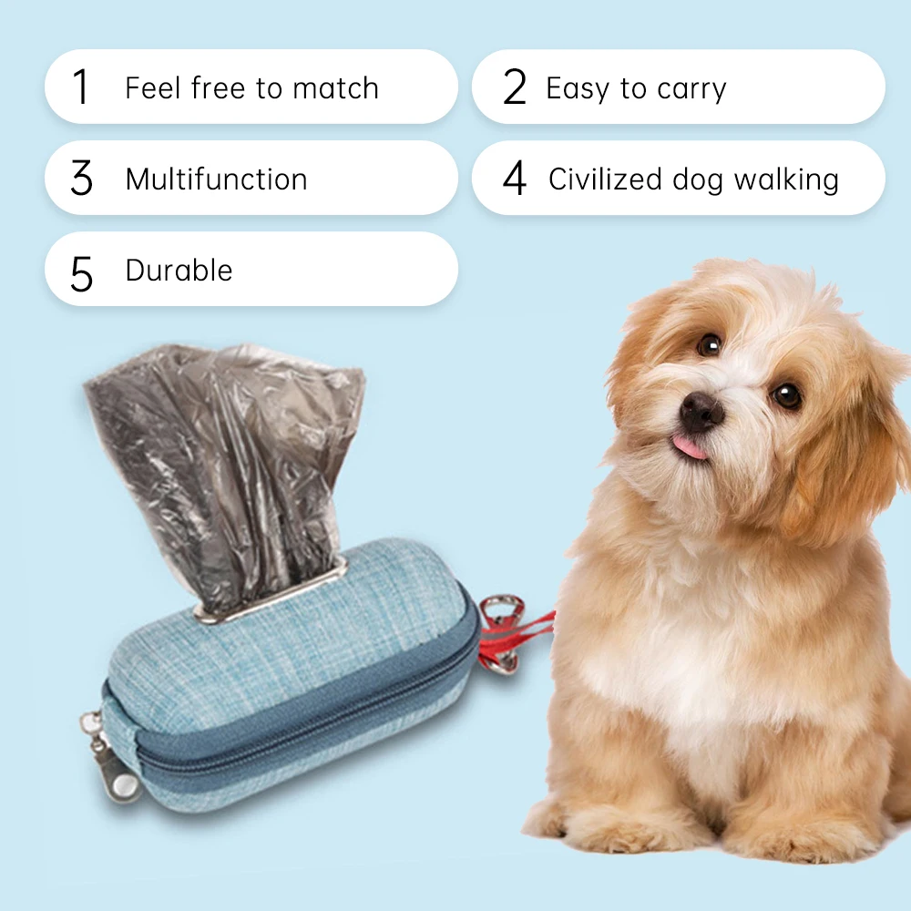 Портативный корм для питомцев собаки отходов контейнер мусора с веревкой |