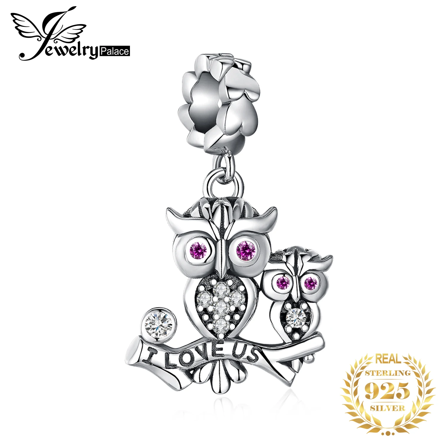 JewelryPalace 925 пробы Серебряный создан RubyOwl бусины, семейные талисманы Fit Браслеты Лидер продаж для женщин как красивые подарки