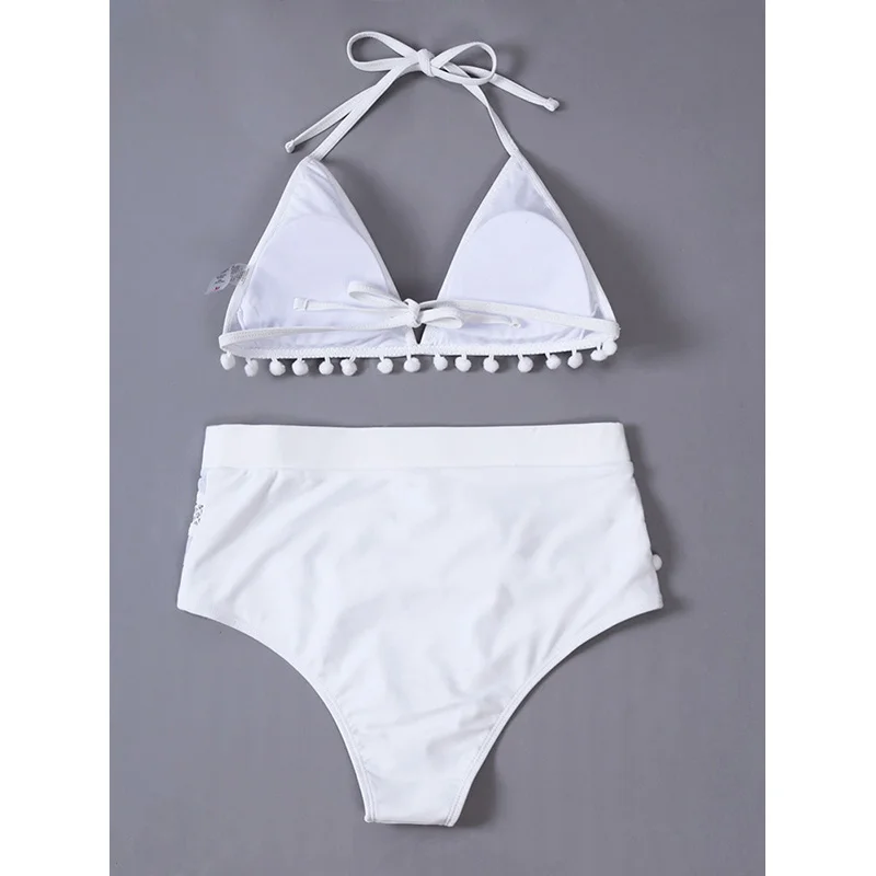 Женский комплект бикини пуш ап купальный костюм в клетку из двух предметов с