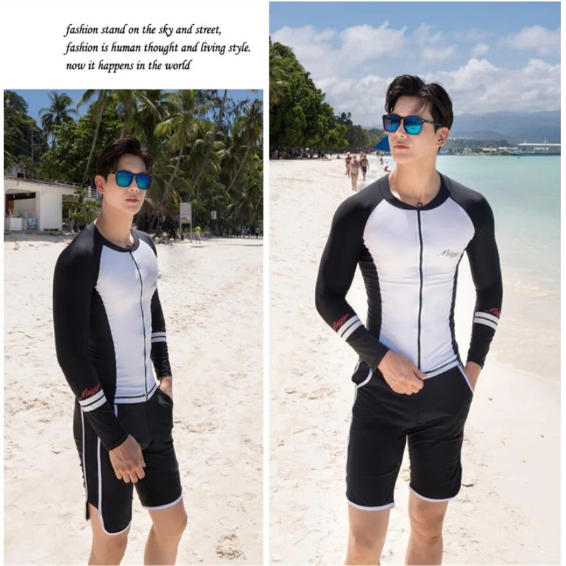 

Brand MEIYIER surf clothing rash guard men long sleeve swimsuit 2022 swim dive shirt+shorts+leggings snorkeling rashguard set