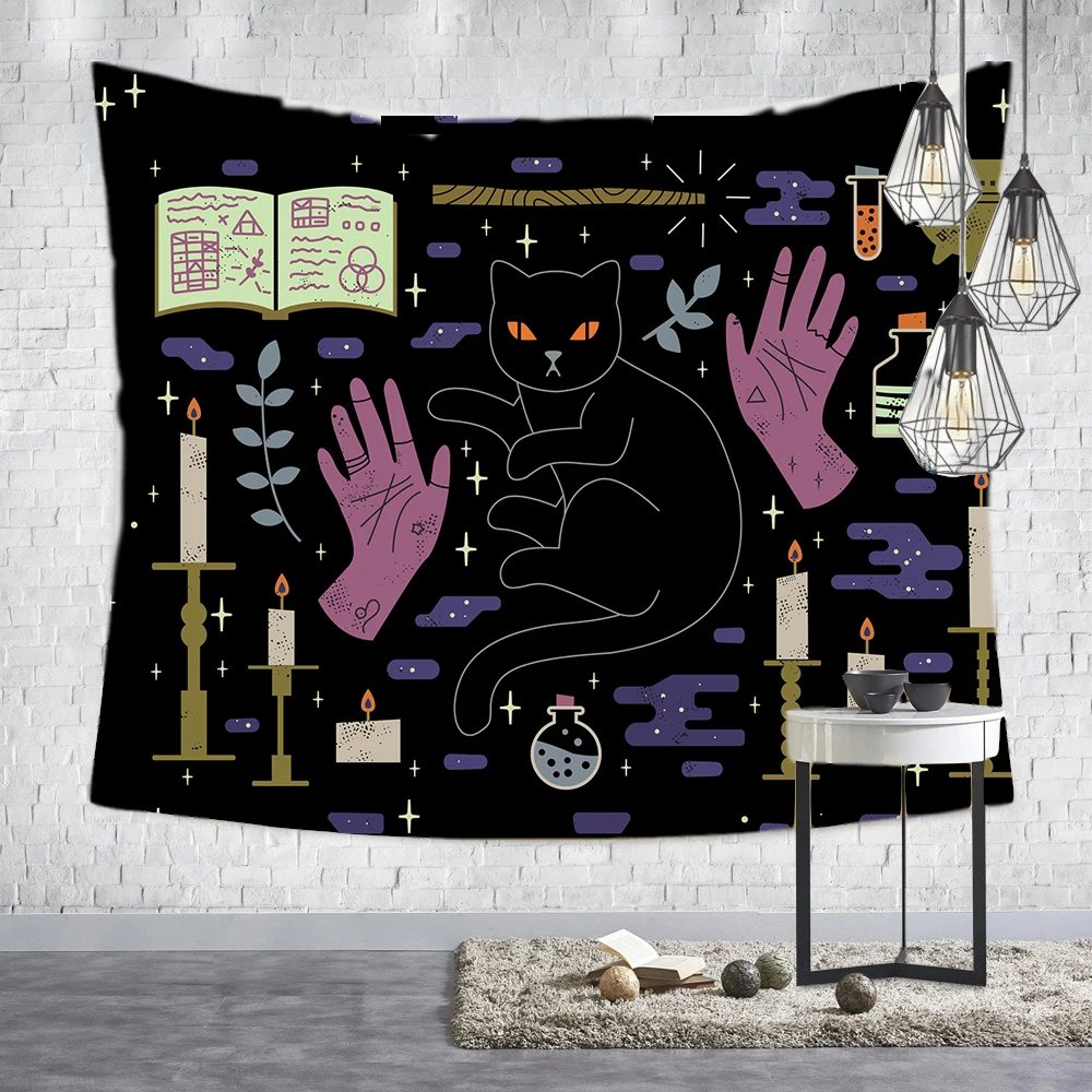 Loartee Witchcraft Ouija ручной гобелен Psychic Magic Astrology Comics Богемный Хиппи divination домашний навесной декор для стен ковер
