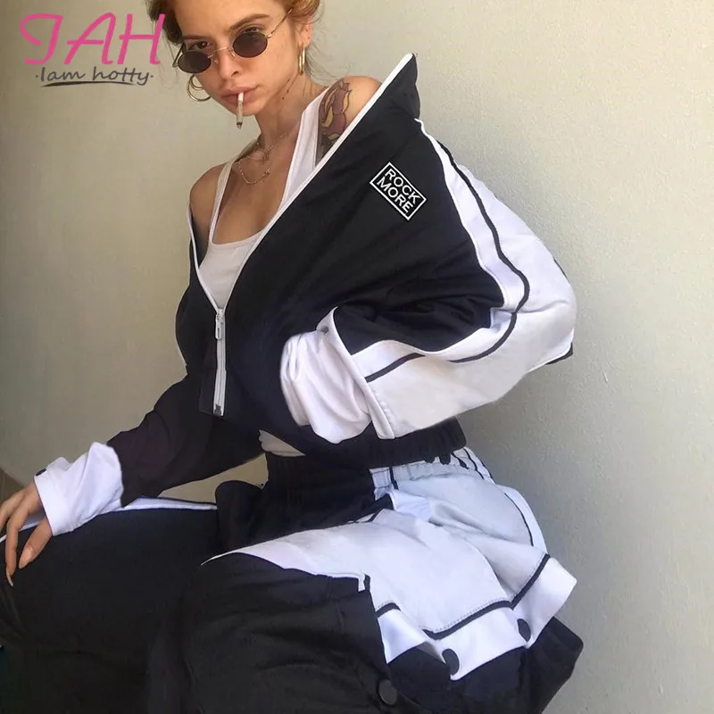 IAMHOTTY с нашивкой в виде надписи &quotв полоску стиле пэчворк пальто женские
