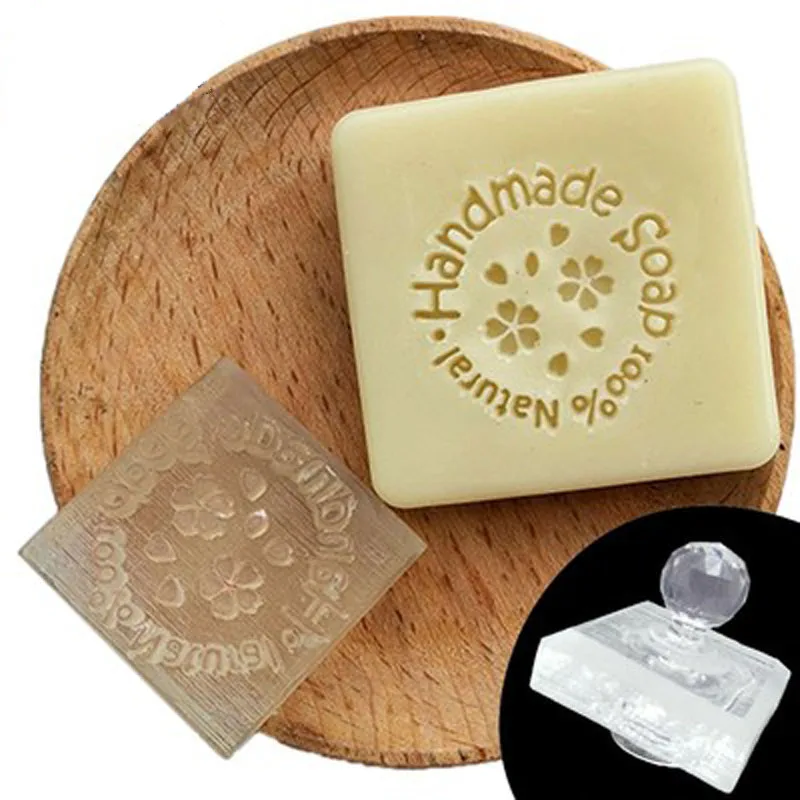 

Handmade Natural Pattern Stamp Home Cleaning Seal Acrylic Transparent Imprint Soap Stamp For DIY Making Chapters
