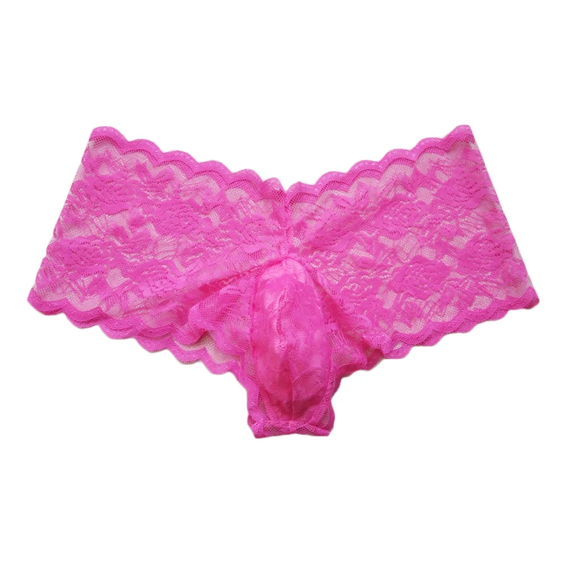 Грузовики нижнее белье домашняя одежда для мужчин Sissy прозрачные кружевные