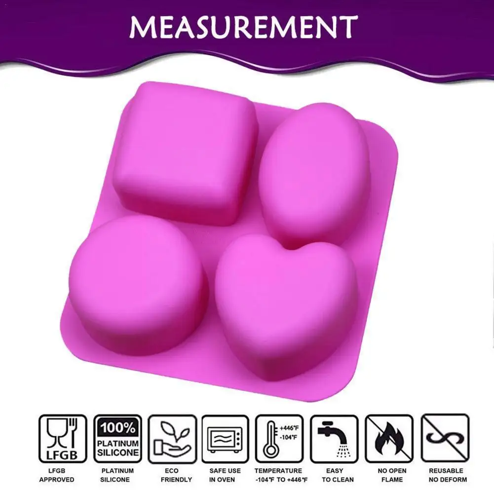 

Hand Making Tool Classic Silicone Soap Mold Round Heart Chocolate Baking Decor Cake Square Mousse Oval Candy Molds Fondant Z2S1