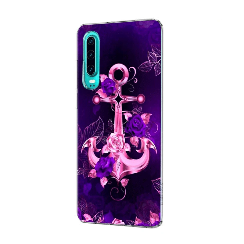 Mobile Phone Case For Huawei Nova 2i 3 3i 4 5i 2 Y5 Y6 Y7 Y9 Prime Mate 10 20 Pro Lite Nautical Anchor Wood | Мобильные телефоны и